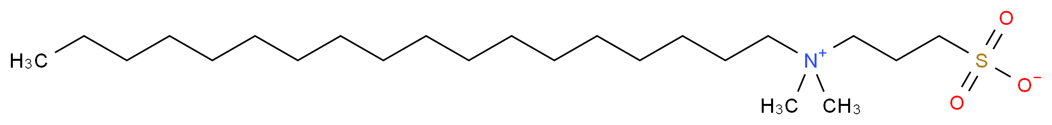 N,N-二甲基-N-(3-磺丙基)-1-十八烷铵内盐_分子结构_CAS_13177-41-8)