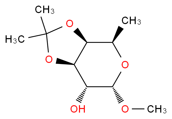 Methyl 6-Deoxy-3,4-O-isopropylidene-α-D-galactopyranoside_分子结构_CAS_71772-35-5)