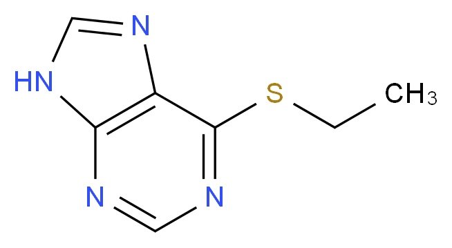 6-(ethylsulfanyl)-9H-purine_分子结构_CAS_5417-84-5