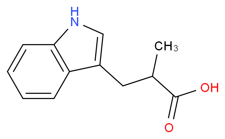 3-(1H-Indol-3-yl)-2-methylpropionic acid_分子结构_CAS_15142-91-3)