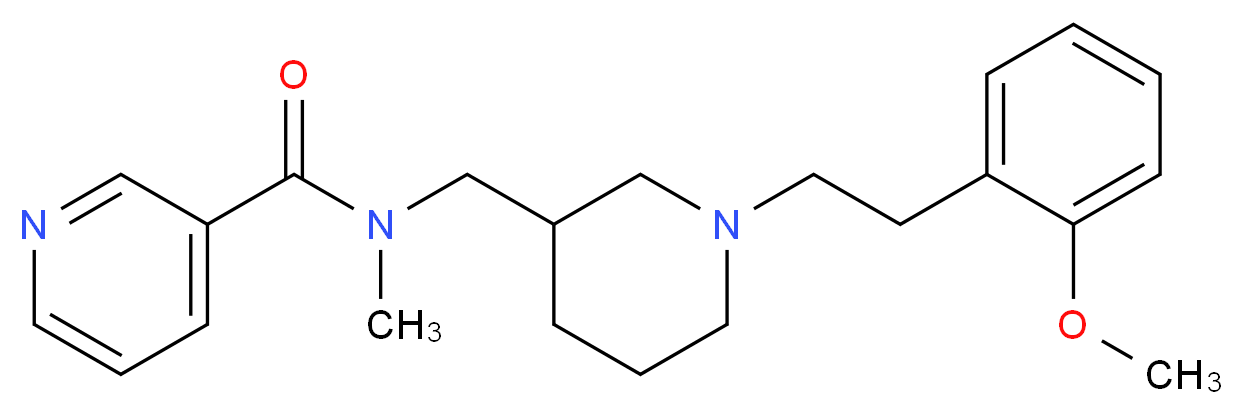 N-({1-[2-(2-methoxyphenyl)ethyl]-3-piperidinyl}methyl)-N-methylnicotinamide_分子结构_CAS_)