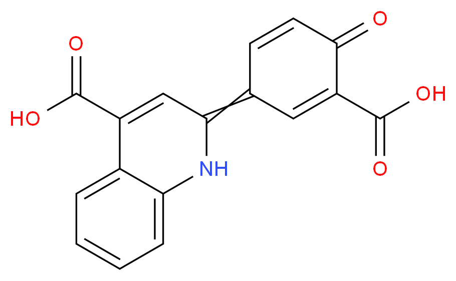 2-(3-CARBOXY-4-HYDROXYPHENYL) QUINOLINE-4-CARBOXYLIC ACID_分子结构_CAS_525-48-4)