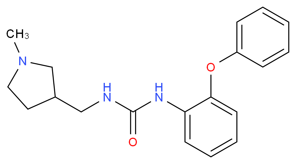 N-[(1-methylpyrrolidin-3-yl)methyl]-N'-(2-phenoxyphenyl)urea_分子结构_CAS_)