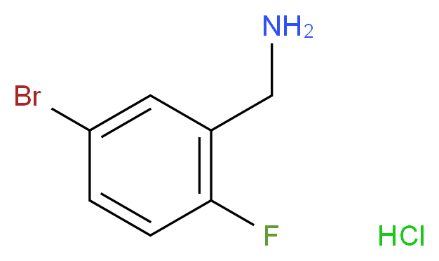 5-Bromo-2-fluorobenzylamine hydrochloride_分子结构_CAS_99725-13-0)