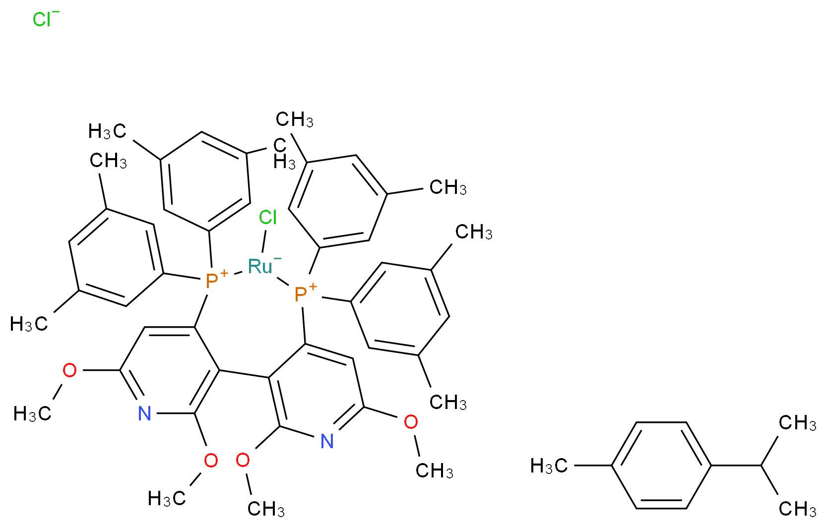 [(R)-Xyl-P-Phos RuCl (p-cymene)]Cl_分子结构_CAS_1034001-49-4)