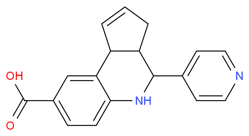 4-(pyridin-4-yl)-3H,3aH,4H,5H,9bH-cyclopenta[c]quinoline-8-carboxylic acid_分子结构_CAS_485320-01-2