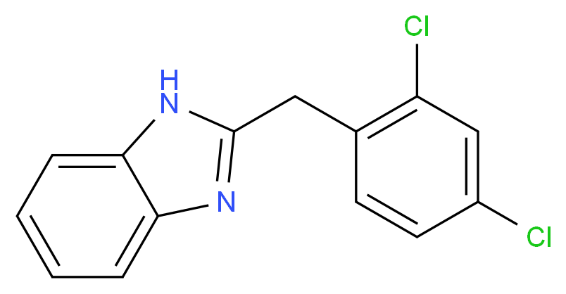 2-(2,4-dichlorobenzyl)-1h-benzimidazole_分子结构_CAS_154660-96-5)