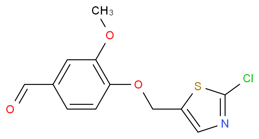 4-[(2-chloro-1,3-thiazol-5-yl)methoxy]-3-methoxybenzaldehyde_分子结构_CAS_339018-41-6