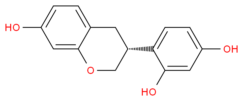 4-[(3R)-7-hydroxy-3,4-dihydro-2H-1-benzopyran-3-yl]benzene-1,3-diol_分子结构_CAS_65332-45-8