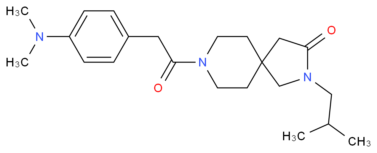 8-{[4-(dimethylamino)phenyl]acetyl}-2-isobutyl-2,8-diazaspiro[4.5]decan-3-one_分子结构_CAS_)