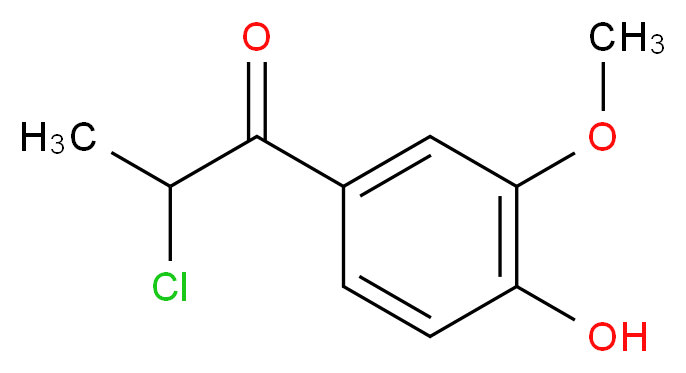 2-chloro-1-(4-hydroxy-3-methoxyphenyl)propan-1-one_分子结构_CAS_68505-86-2
