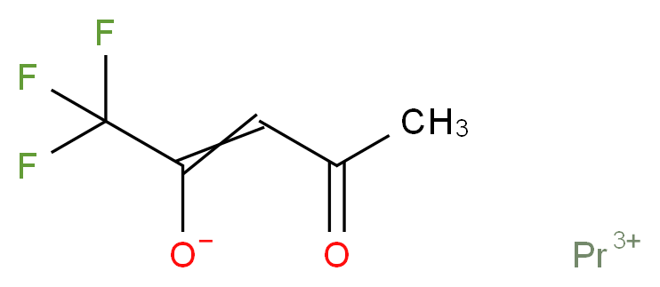 praseodymium(3+) ion 1,1,1-trifluoro-4-oxopent-2-en-2-olate_分子结构_CAS_59991-56-9