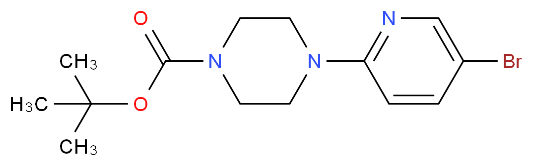 2-(4-BOC-PIPERAZINO)-5-BROMOPYRIDINE_分子结构_CAS_153747-97-8)