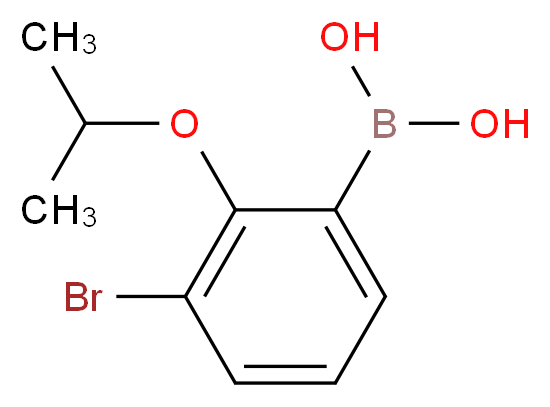 [3-bromo-2-(propan-2-yloxy)phenyl]boronic acid_分子结构_CAS_870718-04-0