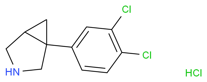 1-(3,4-dichlorophenyl)-3-azabicyclo[3.1.0]hexane hydrochloride_分子结构_CAS_86215-36-3