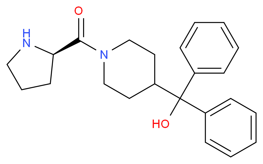 diphenyl(1-D-prolyl-4-piperidinyl)methanol_分子结构_CAS_)