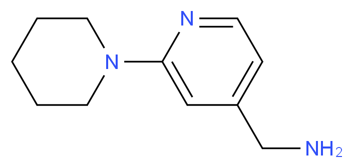 (2-piperidinopyrid-4-yl)methylamine_分子结构_CAS_876316-37-9)