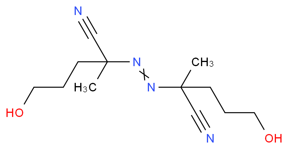 2,2'-(Diazene-1,2-diyl)bis(5-hydroxy-2-Methylpentanenitrile)_分子结构_CAS_4693-47-4)