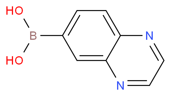 BORONIC ACID, 6-QUINOXALINYL-_分子结构_CAS_852362-25-5)