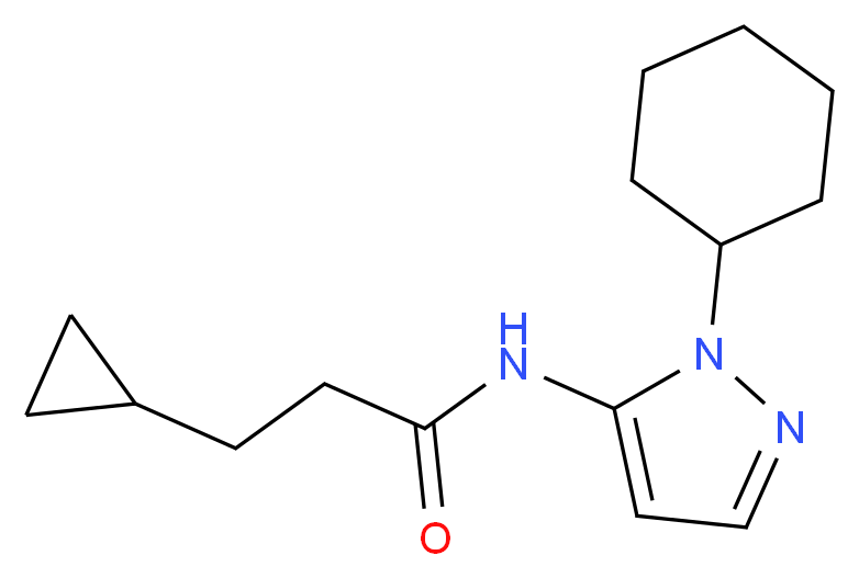 N-(1-cyclohexyl-1H-pyrazol-5-yl)-3-cyclopropylpropanamide_分子结构_CAS_)