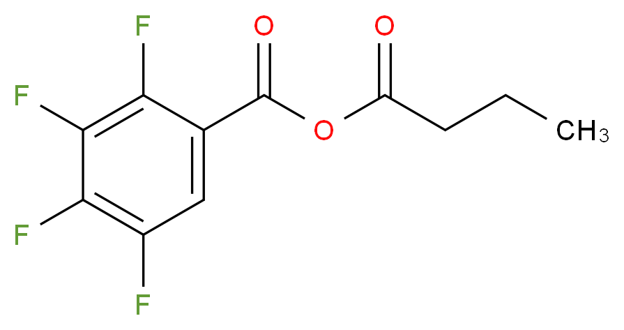 butanoyl 2,3,4,5-tetrafluorobenzoate_分子结构_CAS_94695-50-8