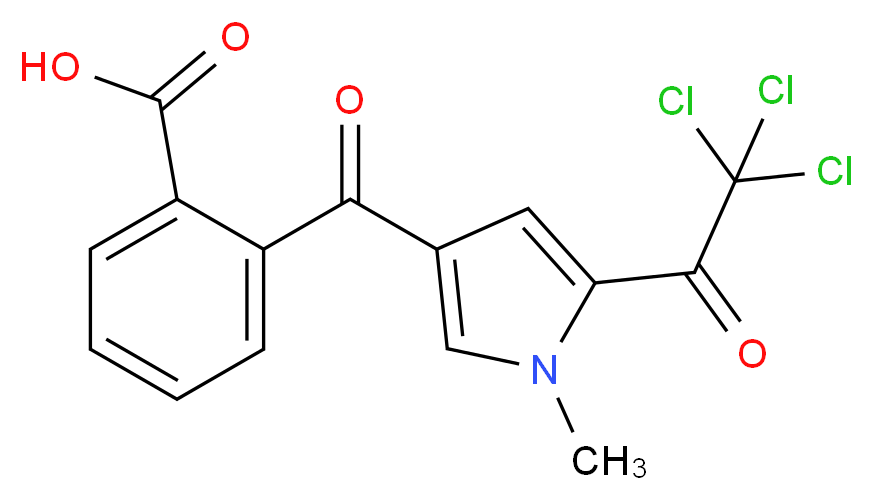 2-{[1-Methyl-5-(2,2,2-trichloroacetyl)-1H-pyrrol-3-yl]carbonyl}benzenecarboxylic acid_分子结构_CAS_)