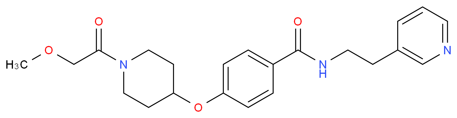 4-{[1-(methoxyacetyl)-4-piperidinyl]oxy}-N-[2-(3-pyridinyl)ethyl]benzamide_分子结构_CAS_)