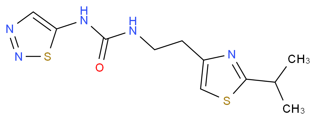 N-[2-(2-isopropyl-1,3-thiazol-4-yl)ethyl]-N'-1,2,3-thiadiazol-5-ylurea_分子结构_CAS_)