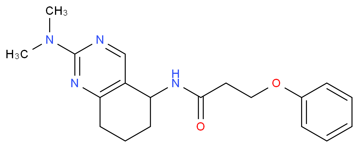 N-[2-(dimethylamino)-5,6,7,8-tetrahydro-5-quinazolinyl]-3-phenoxypropanamide_分子结构_CAS_)