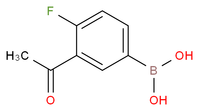 (3-Acetyl-4-fluorophenyl)boronic acid_分子结构_CAS_850198-68-4)