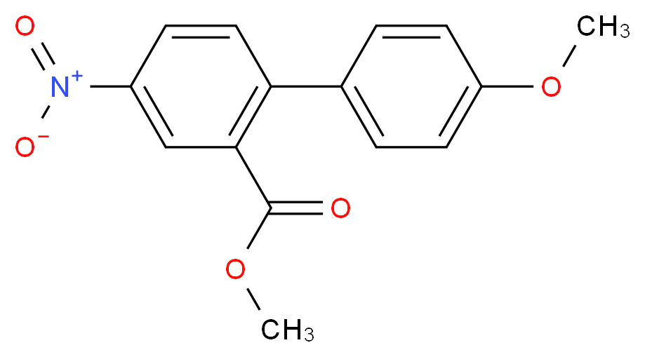 Methyl 4'-methoxy-4-nitro[1,1'-biphenyl]-2-carboxylate_分子结构_CAS_)
