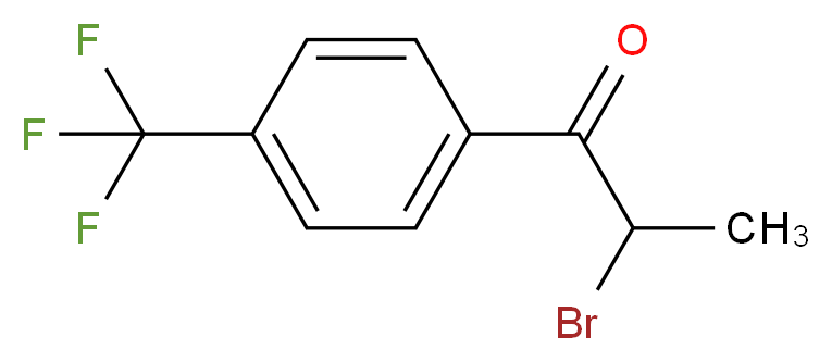 2-bromo-1-[4-(trifluoromethyl)phenyl]propan-1-one_分子结构_CAS_95728-57-7