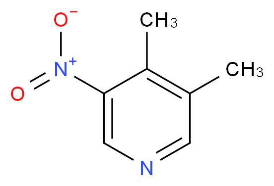 3,4-dimethyl-5-nitropyridine_分子结构_CAS_65169-36-0