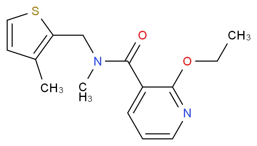 2-ethoxy-N-methyl-N-[(3-methyl-2-thienyl)methyl]nicotinamide_分子结构_CAS_)