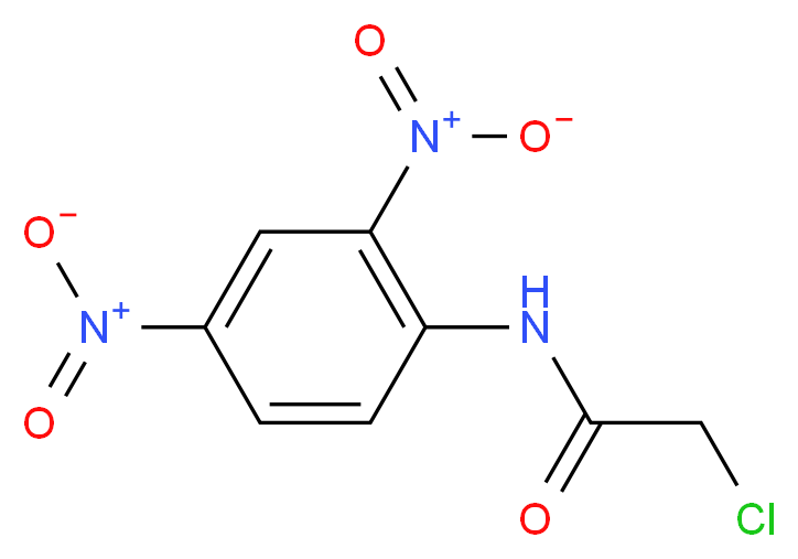 2-chloro-N-(2,4-dinitrophenyl)acetamide_分子结构_CAS_6271-08-5