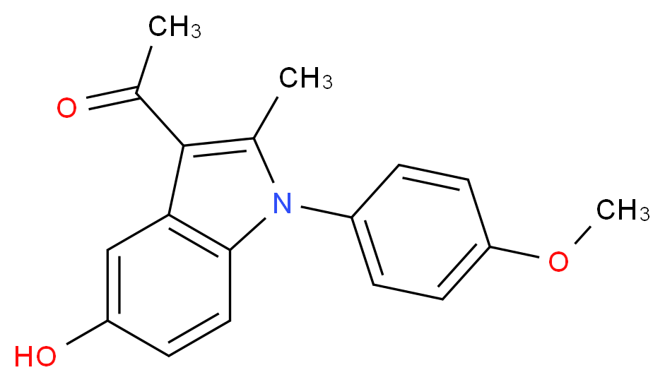 1-[5-hydroxy-1-(4-methoxyphenyl)-2-methyl-1H-indol-3-yl]ethan-1-one_分子结构_CAS_5546-17-8