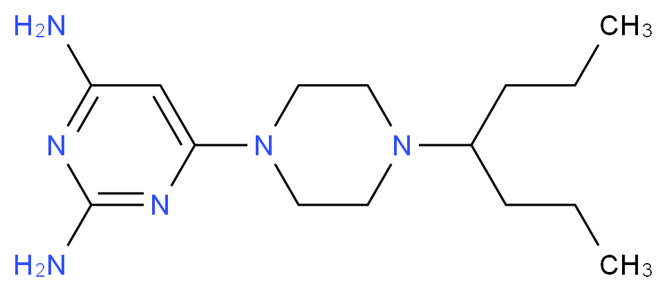 6-[4-(1-propylbutyl)piperazin-1-yl]pyrimidine-2,4-diamine_分子结构_CAS_)