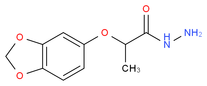 2-(2H-1,3-benzodioxol-5-yloxy)propanehydrazide_分子结构_CAS_588679-99-6
