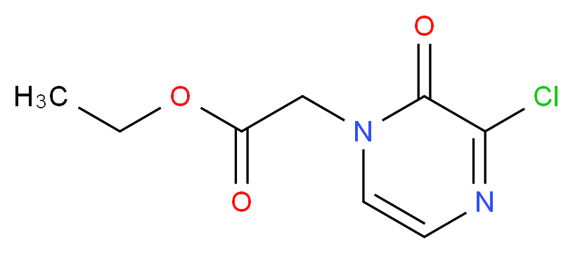 Ethyl 2-(3-chloro-2-oxopyrazin-1(2H)-yl)acetate_分子结构_CAS_1194374-11-2)