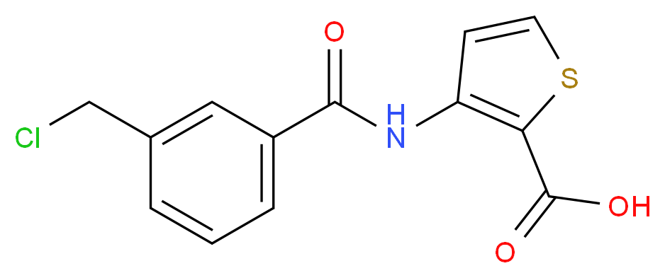 3-{[3-(chloromethyl)benzoyl]amino}thiophene-2-carboxylic acid_分子结构_CAS_)