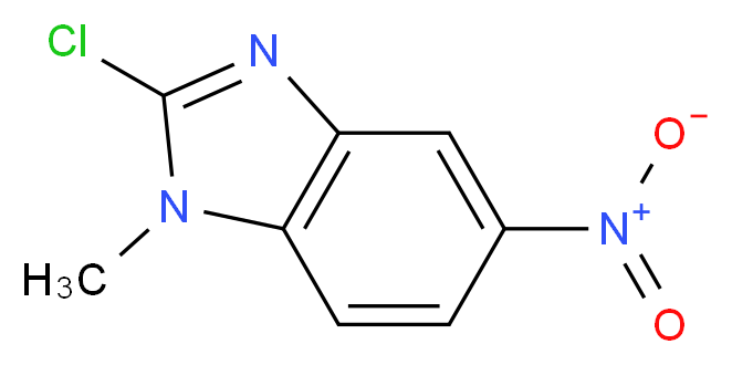 2-Chloro-1-methyl-5-nitro-1H-1,3-benzodiazole_分子结构_CAS_15965-66-9)