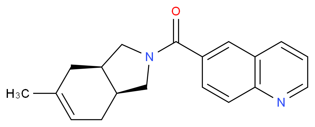 6-{[(3aR*,7aS*)-5-methyl-1,3,3a,4,7,7a-hexahydro-2H-isoindol-2-yl]carbonyl}quinoline_分子结构_CAS_)