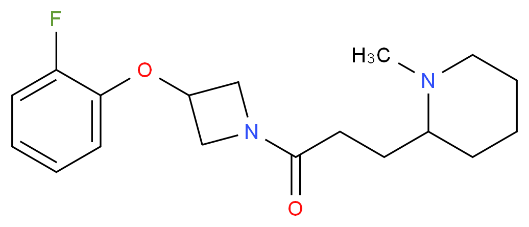 2-{3-[3-(2-fluorophenoxy)-1-azetidinyl]-3-oxopropyl}-1-methylpiperidine_分子结构_CAS_)