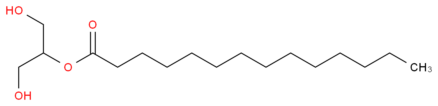 1,3-dihydroxypropan-2-yl tetradecanoate_分子结构_CAS_27214-38-6