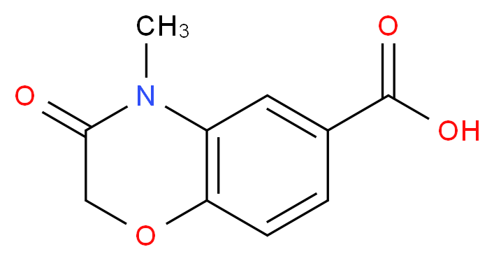 4-methyl-3-oxo-3,4-dihydro-2H-1,4-benzoxazine-6-carboxylic acid_分子结构_CAS_861338-27-4)
