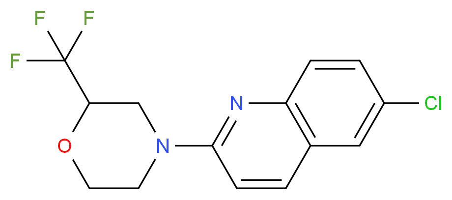 6-chloro-2-[2-(trifluoromethyl)morpholin-4-yl]quinoline_分子结构_CAS_)