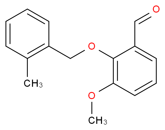 3-Methoxy-2-[(2-methylbenzyl)oxy]benzaldehyde_分子结构_CAS_)