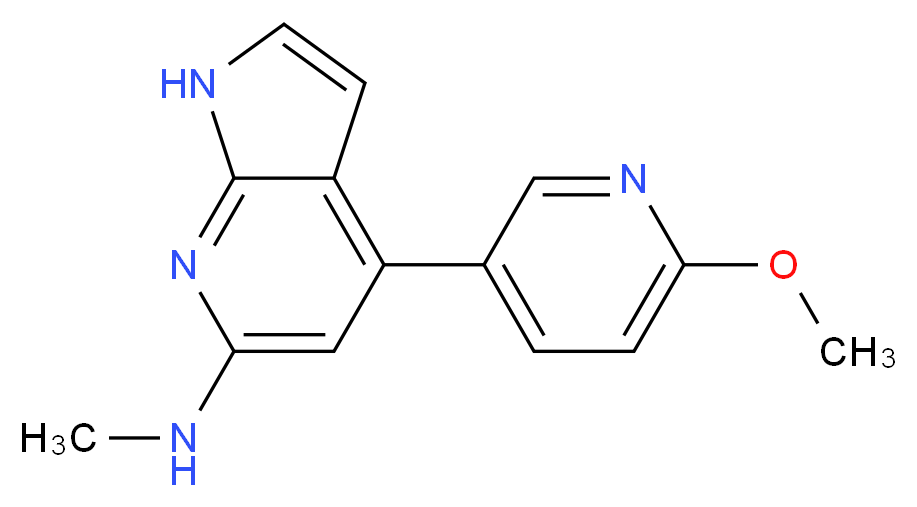 4-(6-methoxypyridin-3-yl)-N-methyl-1H-pyrrolo[2,3-b]pyridin-6-amine_分子结构_CAS_)