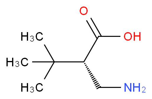 (2S)-2-(aminomethyl)-3,3-dimethylbutanoic acid_分子结构_CAS_367278-48-6