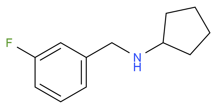 N-[(3-fluorophenyl)methyl]cyclopentanamine_分子结构_CAS_85952-78-9